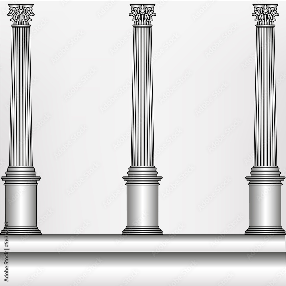 vector silver model of column in an abstract arrangement vector silver model of column in an abstract arrangement