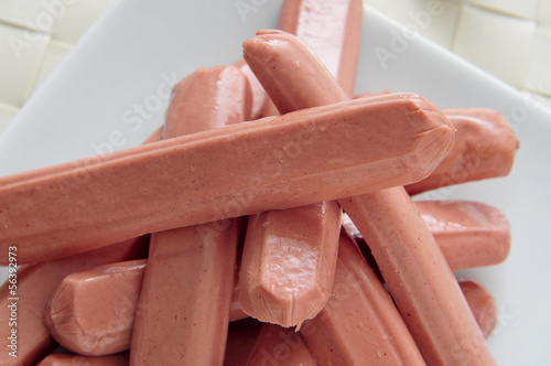 Photography raw hot dogs