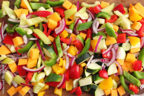 Diced vegetables
