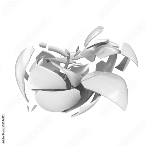 Broken ceramic apple © cherezoff