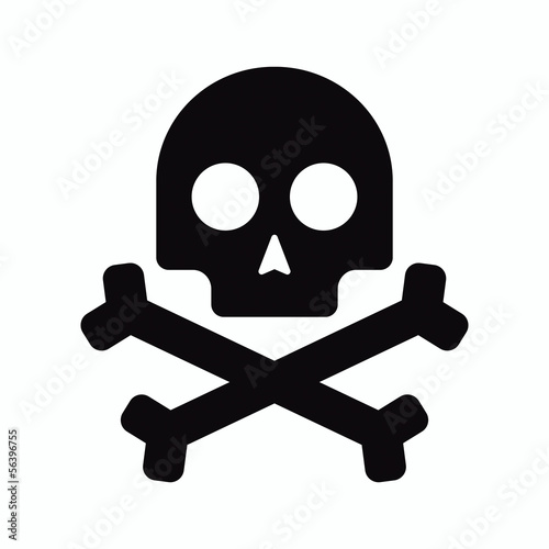 Isolated pirate skull icon