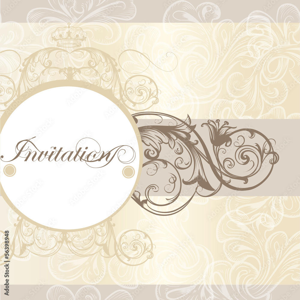 Wedding invitation card for design