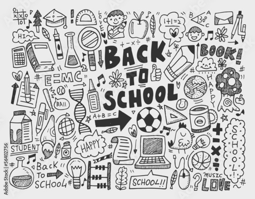 hand draw doodle school element