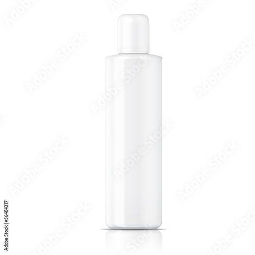 White tubular bottle template.