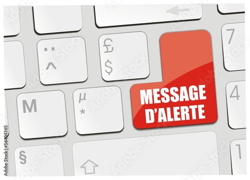 clavier message d'alerte