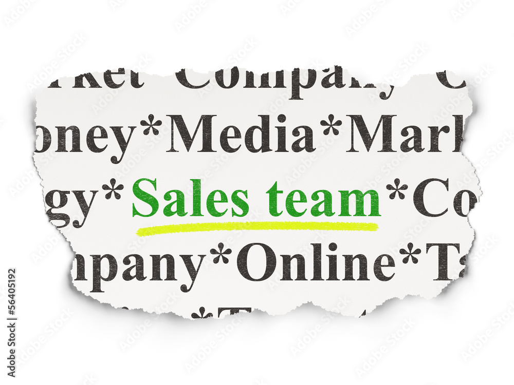 Marketing concept: Sales Team on Paper background Marketing concept: Sales Team on Paper background