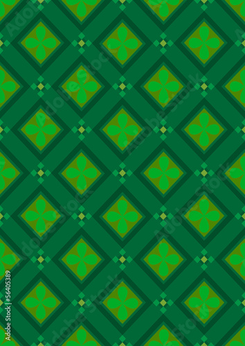 Dark green seamless background with rhombuses green shades