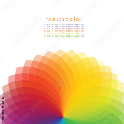 Abstract background with spectrum wheels.