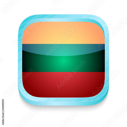 Free Download Smart phone button with Lithuania flag - GFXLoad