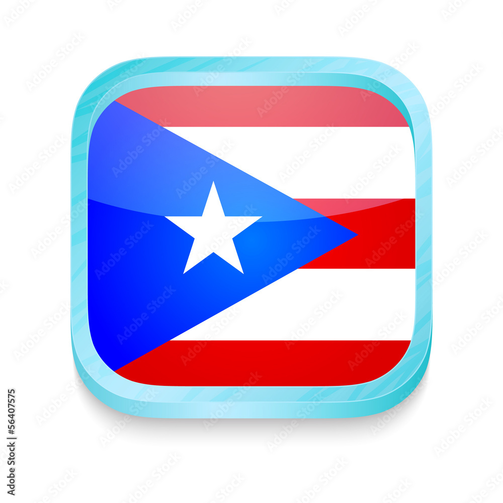 Smart phone button with Puerto Rico flag Smart phone button with Puerto Rico flag