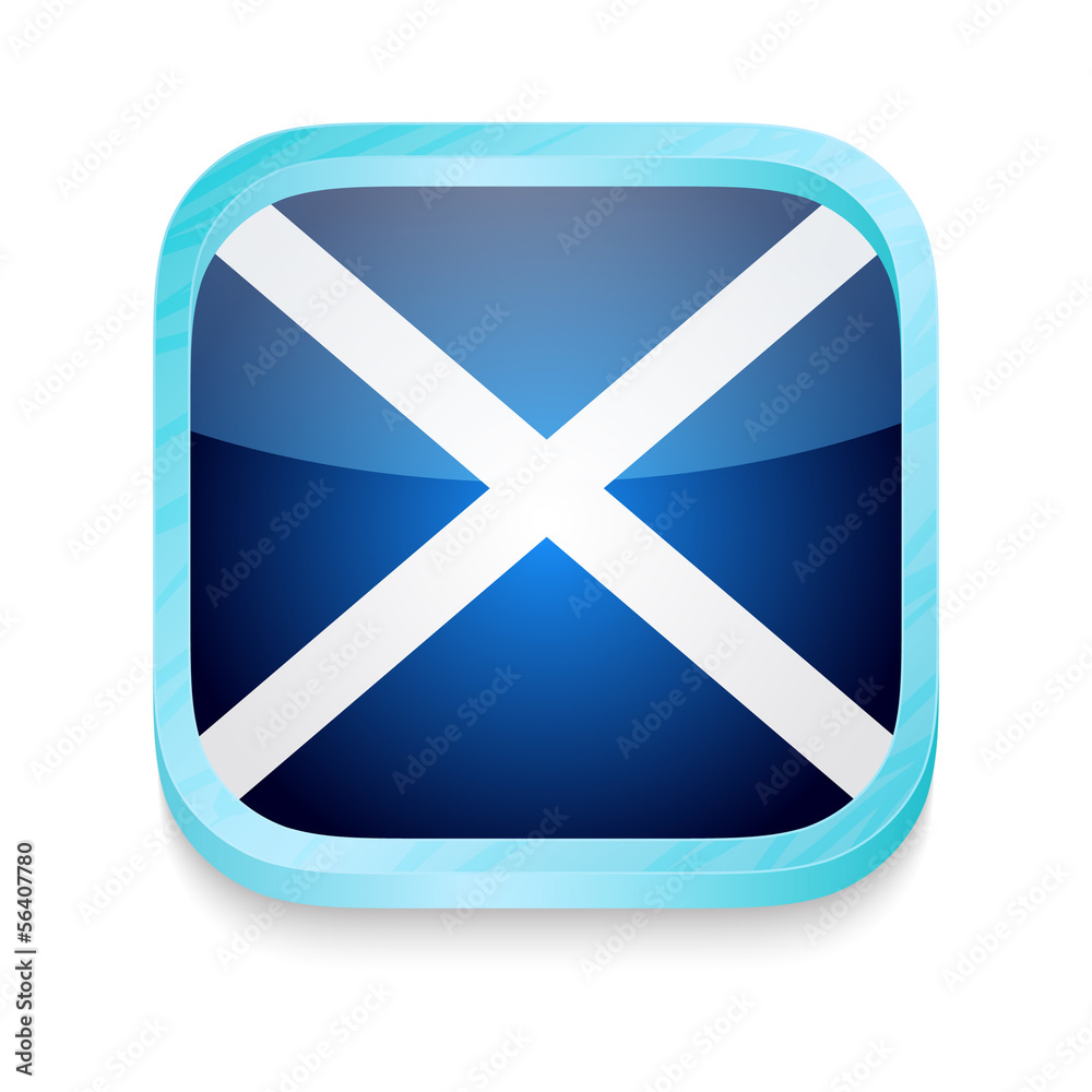 Smart phone button with Scotland flag