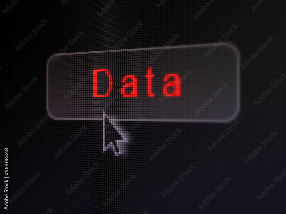 Data concept: Data on digital button background Data concept: Data on digital button background
