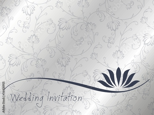 Fototapeta Naklejka Na Ścianę i Meble -  water lily , wedding card design, India