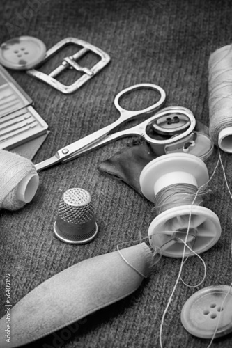 set of seamstress for needlework photo