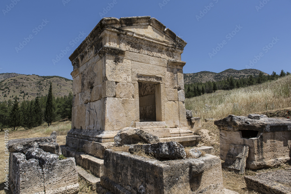 Tomb in Northern Necropolis of Hierapoli, Denizli, Turkey Tomb in Northern Necropolis of Hierapoli, Denizli, Turkey