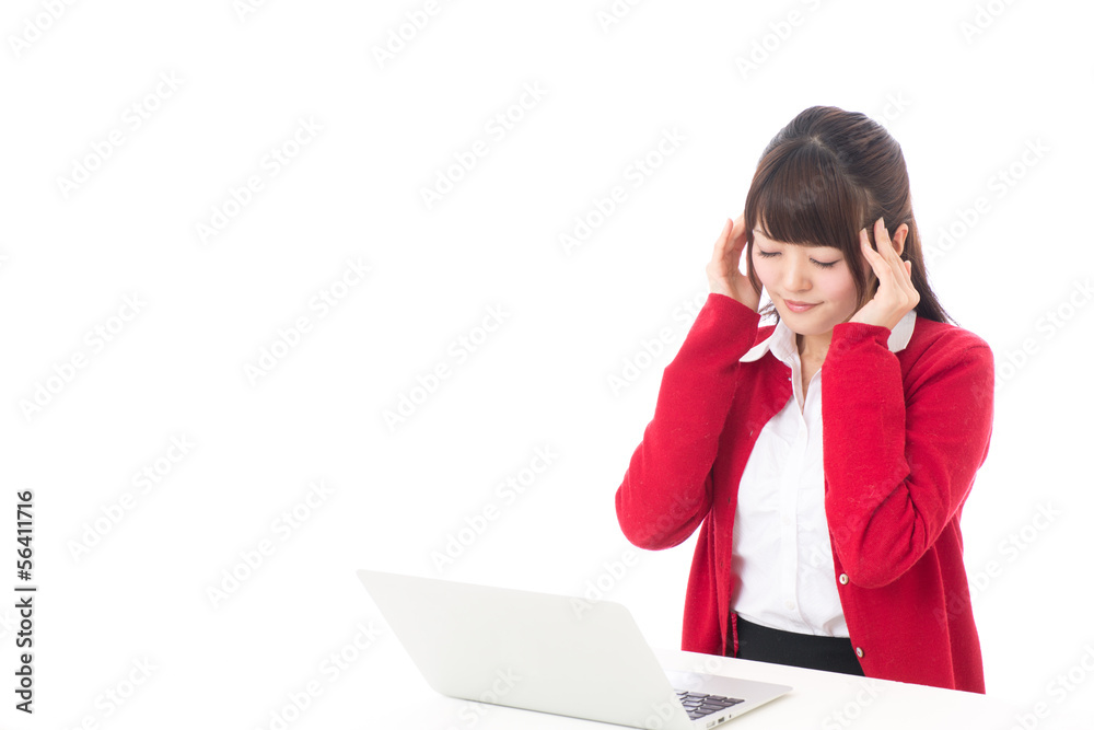 attractive asian woman using laptop attractive asian woman using laptop