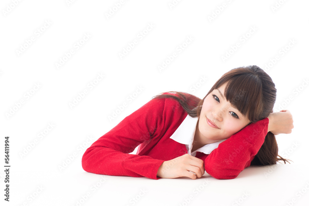 attractive asian woman relaxing attractive asian woman relaxing