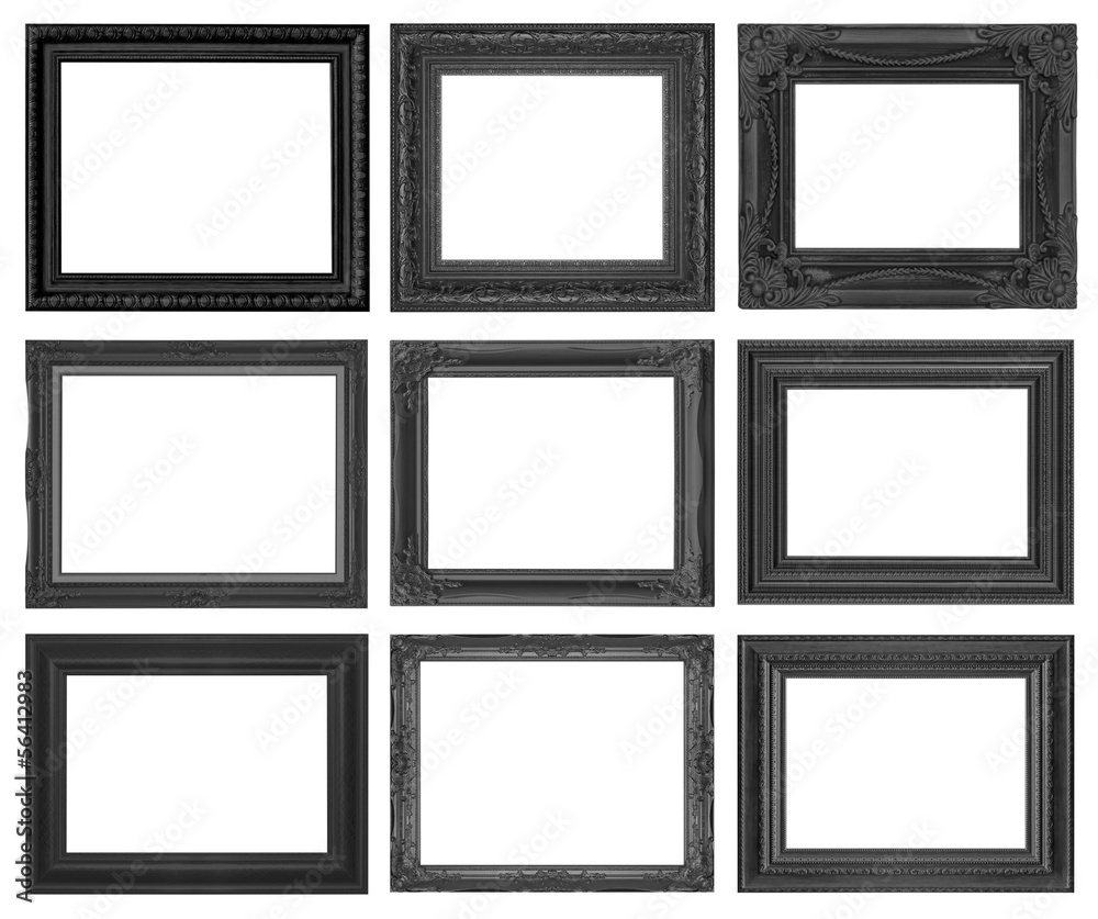 Set picture frame isolated on white background Set picture frame isolated on white background