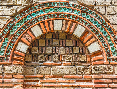 Wall with arch, close-up