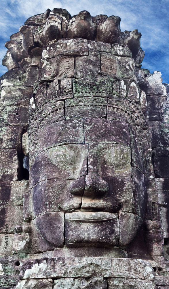 Ancient bas-relief at the Bayon temple Ancient bas-relief at the Bayon temple