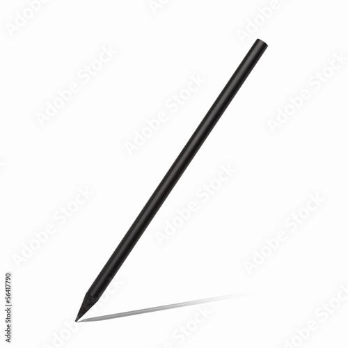 Obraz na płótnie Black pencil isolated on white background w salonie