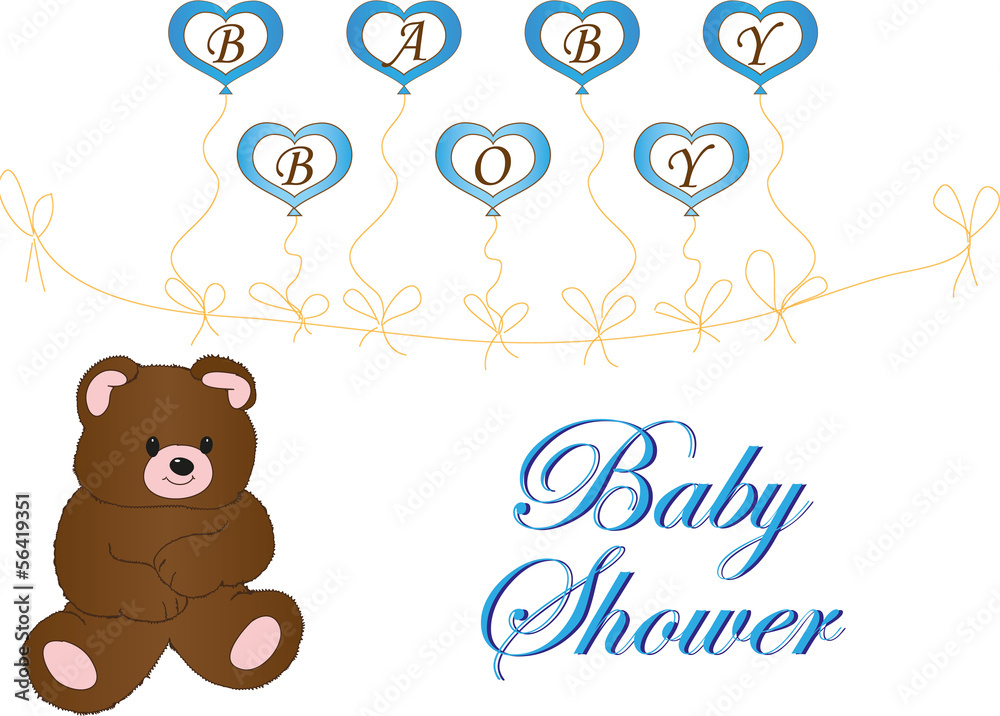 Obraz premium Baby boy shower