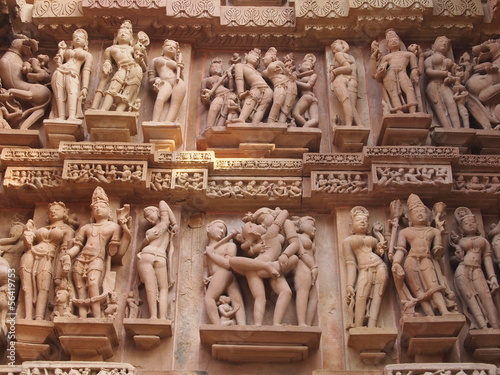 Erotic sculptures in Khajuraho