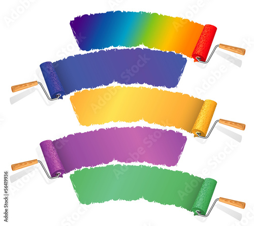 Paint rollers. Vector.