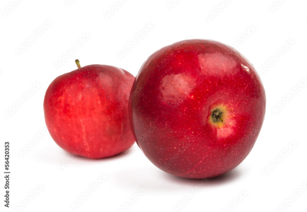 red ripe apple isolated