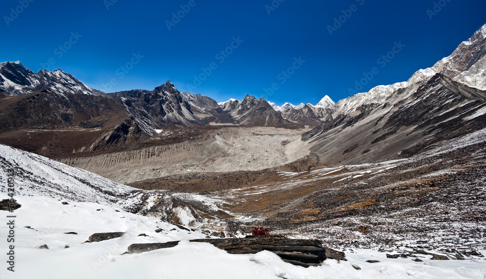 Panorama of Mountain landscape in Sagarmatha, Nepal