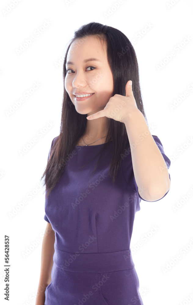 Attractive Asian girl 30s isolated on white background Attractive Asian girl 30s isolated on white background