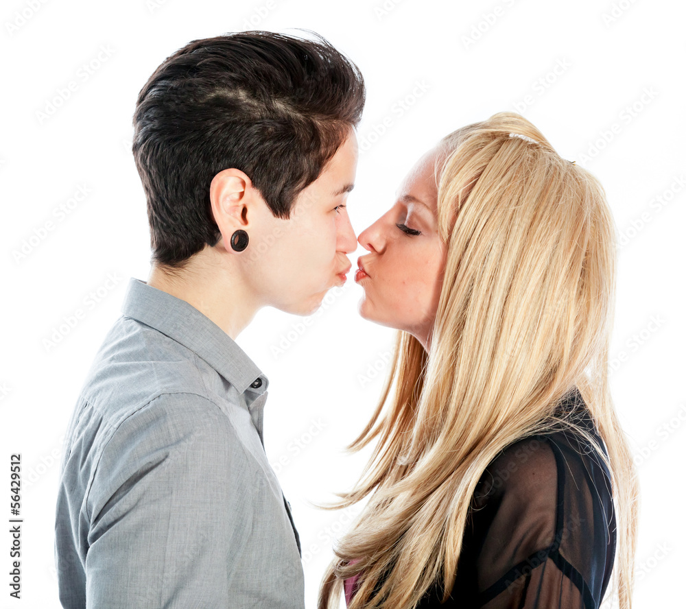 Same sex couple isolated on white background Same sex couple isolated on white background