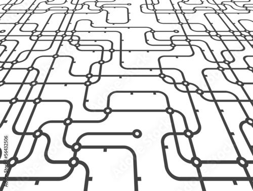 Abstract connection scheme in perspective