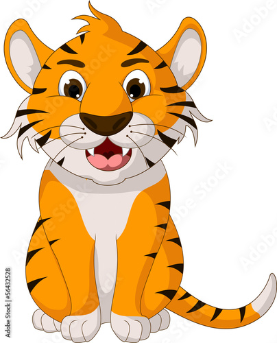 tiger cartoon sitting