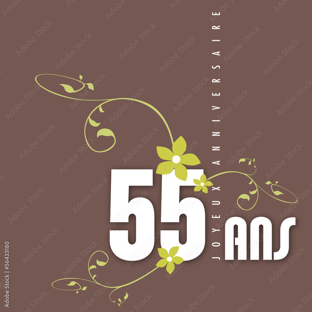 Anniversaire 55 Ans Stock Vector Adobe Stock
