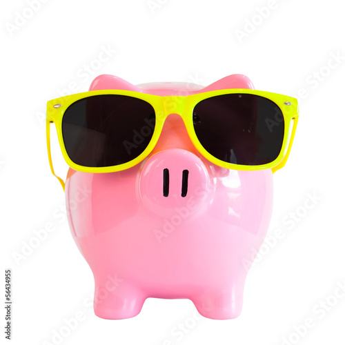 Sparschwein mit Sonnenbrille