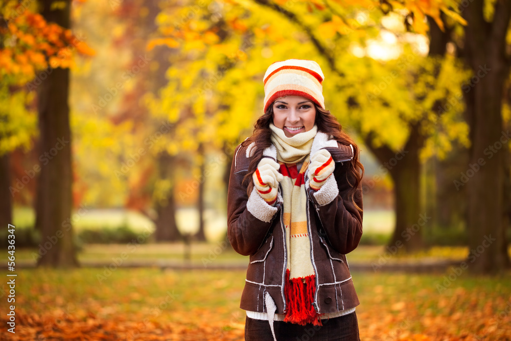 Naklejka premium cold autumn