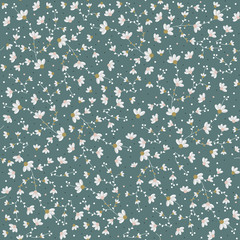Fototapete Kleine Blumenmuster Zarte Streublümchen nahtloses Design  © anitty