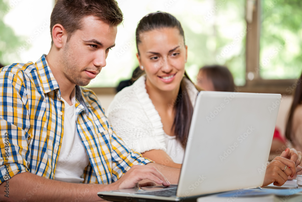 College students with laptop College students with laptop