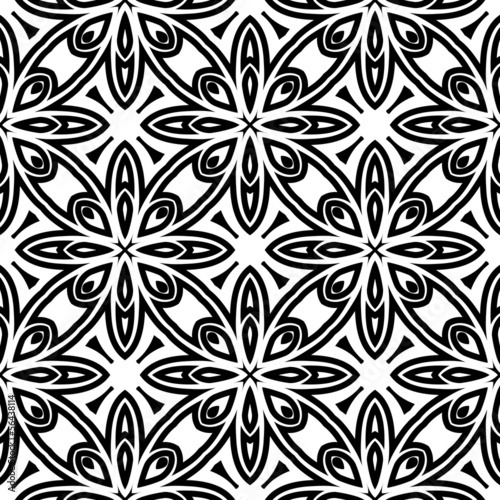 Vintage black and white seamless pattern