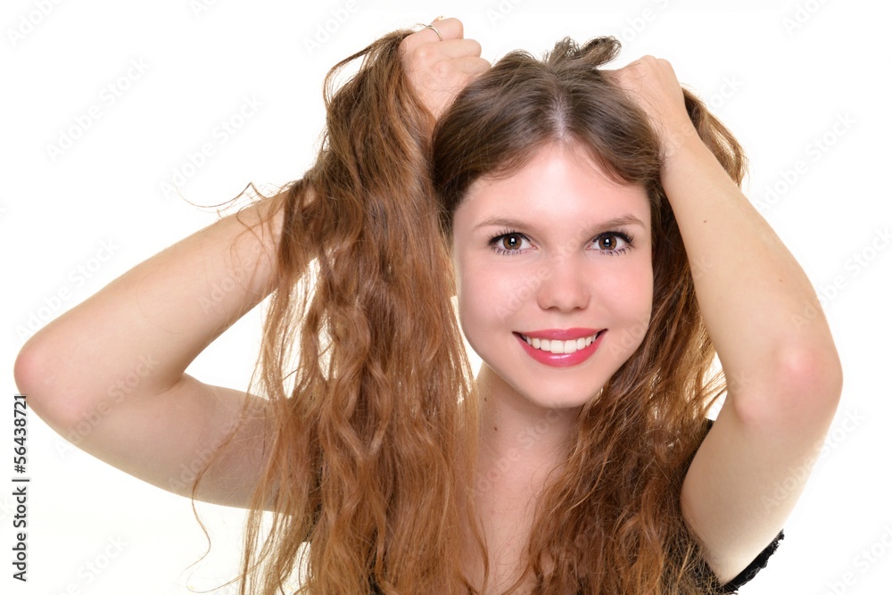 Beautiful woman. Isolated on white background. Beautiful woman. Isolated on white background.