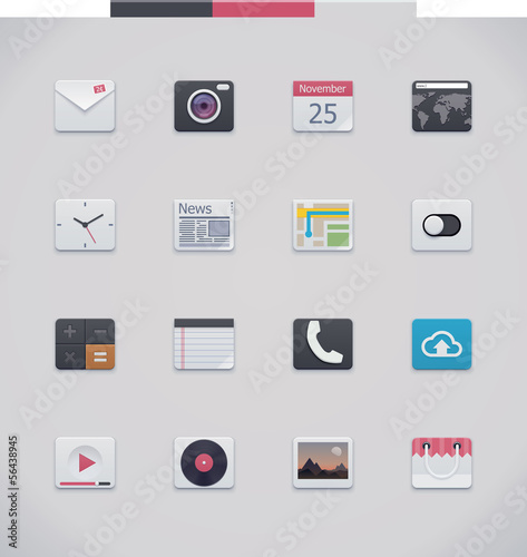 Vector generic UI icons