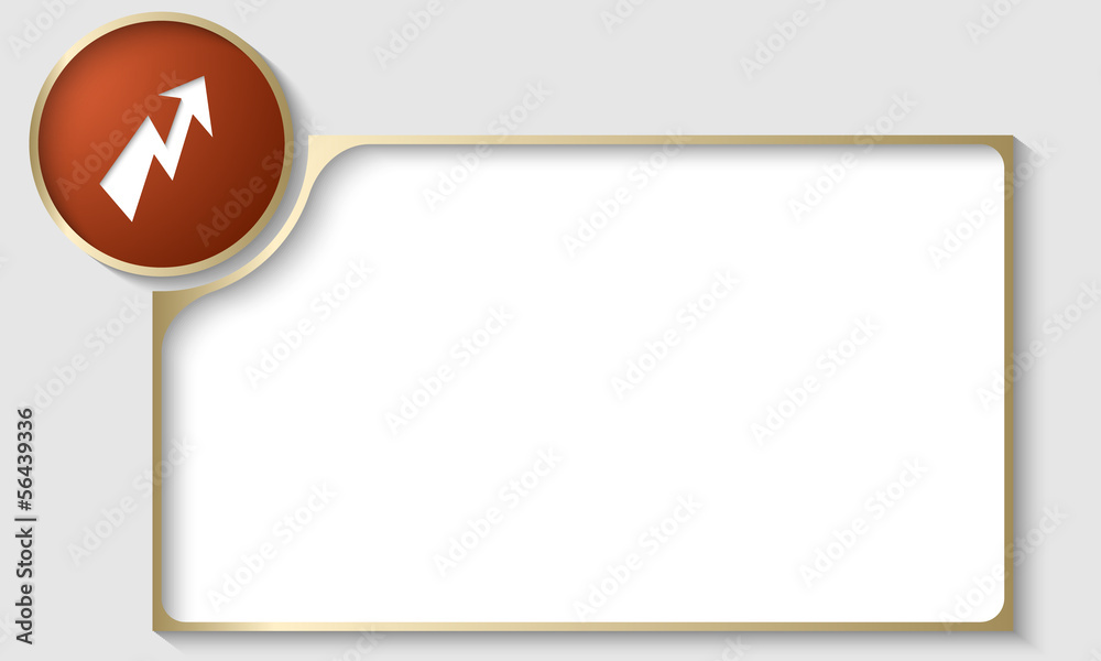 golden text frame with flash mark golden text frame with flash mark