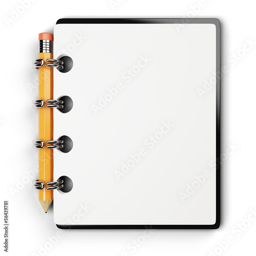 notepad and pencil