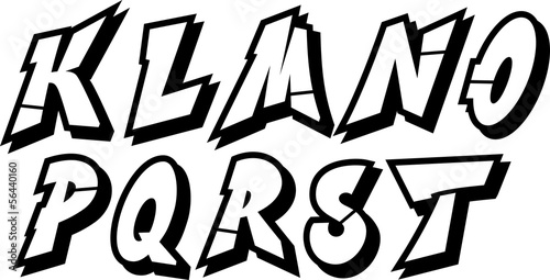 vector graffiti font alphabet (part 2)