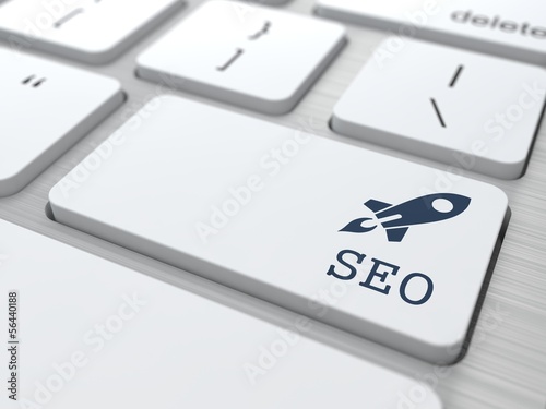 White Keyboard with SEO Button.