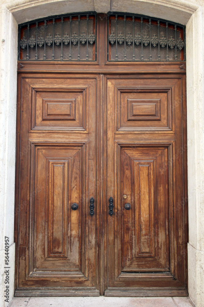 Detail of an old door, Lisbon, Portugal