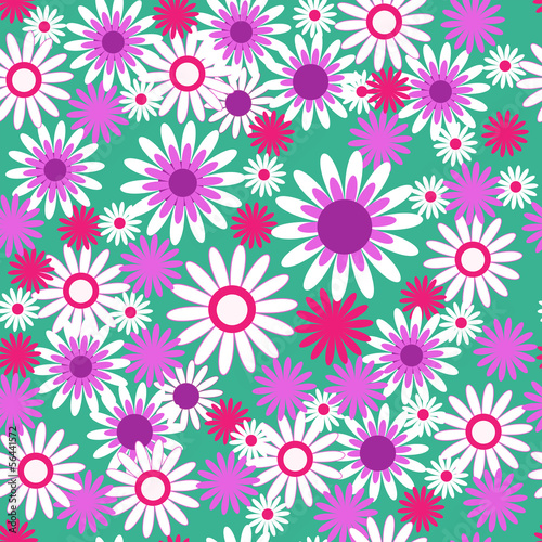 Decorative seamless pattern with flowers