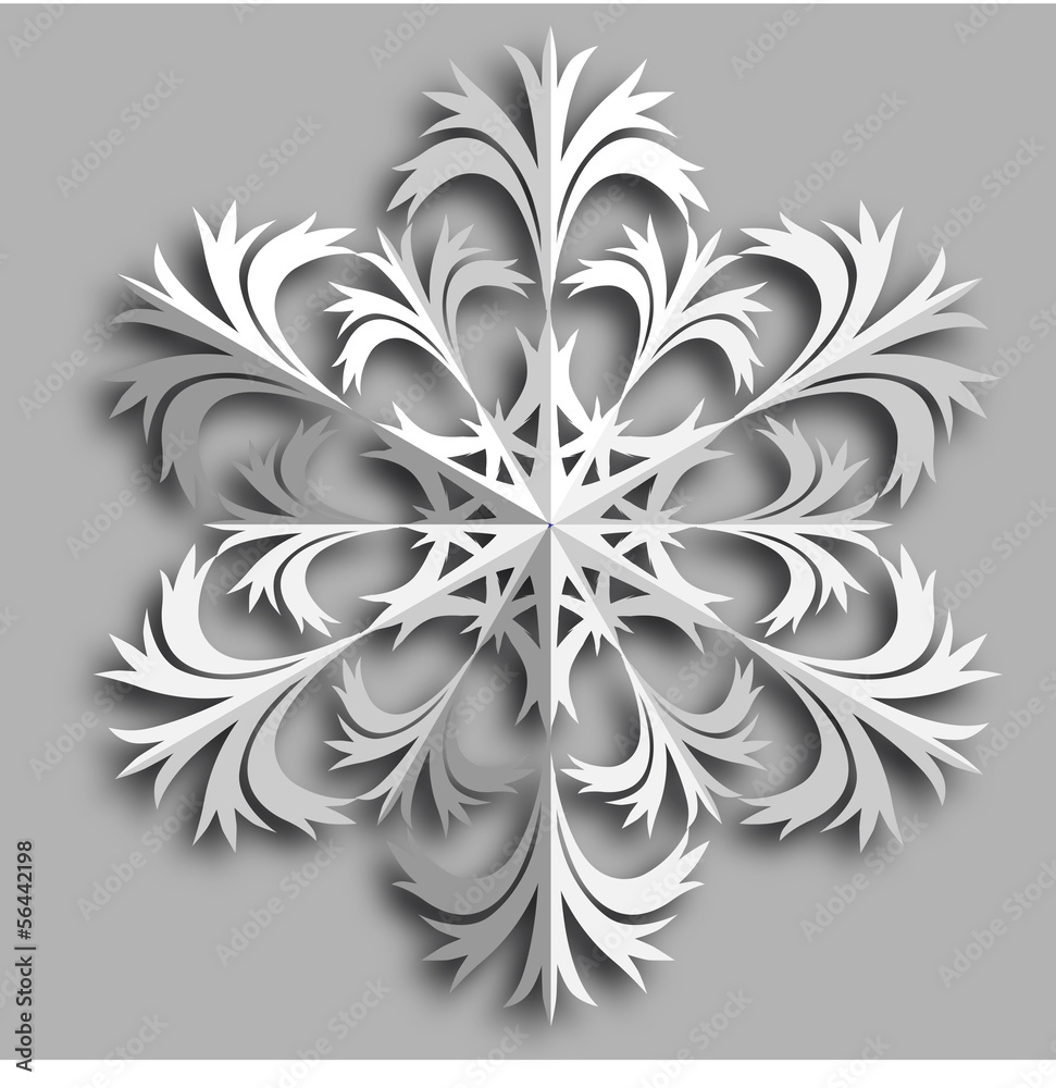 Fototapeta premium Decorative abstract snowflake.