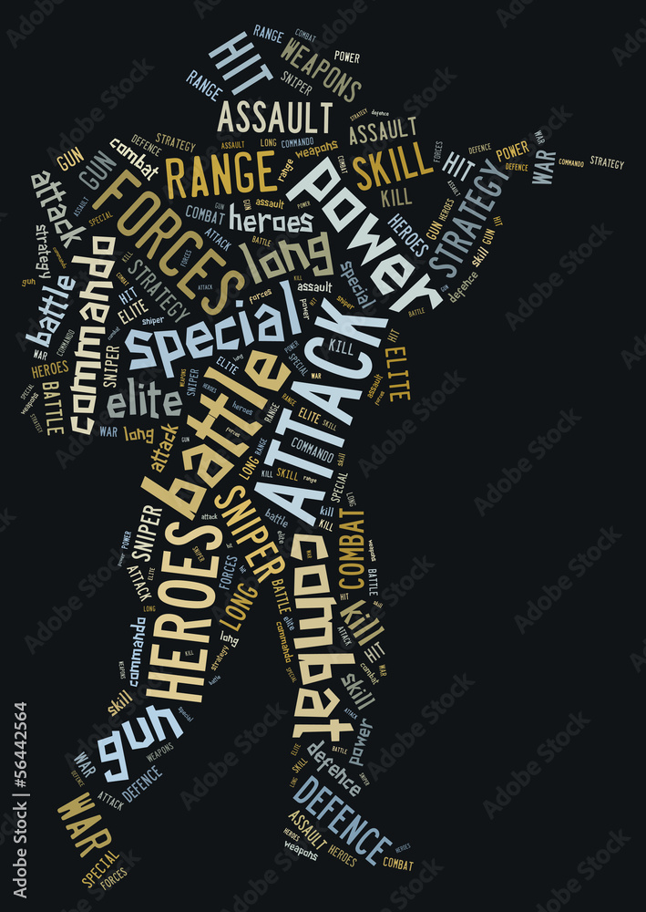 Soldier info word cloud concept Soldier info word cloud concept